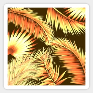 Brown palm leaves Sticker